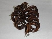 AKCESORIA DO FIRANEK DREWNIANE ZAWIESZKI DO ZASŁON 22 SZT.