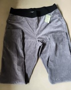 Spodnie Damskie Legginsy Sztruksowe Bawełna Rurki Gumka 42 XL