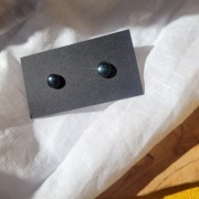 Kolczyki black drops czarne błyszczące