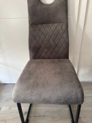 Komplet 4 krzeseł na płozach – Szary, nowoczesny design (Model FAD2026)