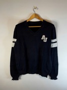 Sweter w serek Armani granatowy z logiem M L
