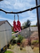 KOLCZYKI OTWARTE STAL SZLACHETNA SZKŁO BARWIONE