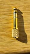 adapter przejściówka z 3,5 mm mini jack na 6,3 mm jack złoty