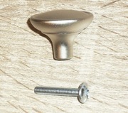 Uchwyt meblowy gałka metalowa srebrna satyna NOWA