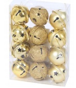 Złote Metalowe Dzwoneczki 3 cm – Zawieszki, Bombki, Ozdoby