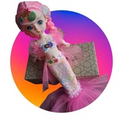 Lalka syrenka różowa