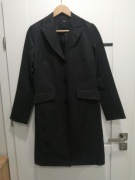 Czarny klasyczny płaszcz trencz Hennes by H&M