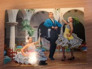 Pocztówka Hiszpania Sewilla Taniec i stroje ludowe  Flamenco