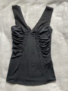 Top Zara elegancki czarny S
