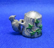 Naparstek Kolekcjonerski Cynowo - Ołowiany Pewter  - Dzięcioł 