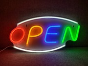 Tablica napis OPEN led neon USB