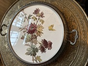 Ceramiczno-metaloowa taca secesyjna