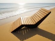 Leżak prosty, metal,świerk