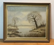 Obraz olejny Kevin Curtis 1983 ręcznie malowany ładny 59x49cm