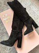 Kozaki Carinii Natalia Siwiec skórzane nubuk r. 37