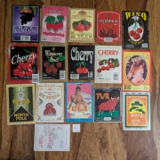 Stare etykiety wino alpaga - zestaw 16 szt. unikat