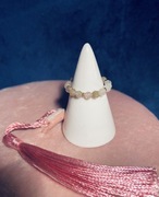 Pierścionek na gumce, regulowany labradoryt