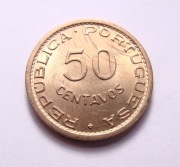 Timor Portugalski 50 centavos 1970 RZADKA! PIĘKNA!