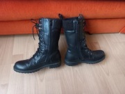 Buty czarne z futerkiem wysokie
