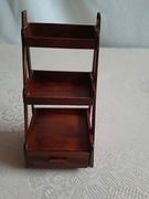 Drewniana miniaturka - regał z szufladą - skala 1:12 - Dollhouse