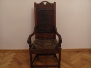 FOTEL NEOGOTYCKI z XIX w.