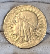 10 zł Głowa Kobiety, Polonia , Babka z 1933 r ze z. m. -  ładna moneta 