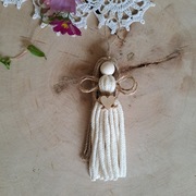 Aniołek Anioł stróż mini makrama zawieszka