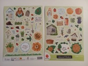 Naklejki planer scrapbooking DecoTime 2 szt. arkusze A4 - ogród biedronki