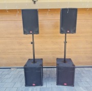 Nagłośnienie Pol Audio. Cena za 2 szt Basów z tego zestawu. Bardzo Dobry 