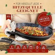 Żeliwna brytfanka do pieczenia też na grilla z nożyczkami