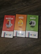 Hey clay kogut, kurczak, owca