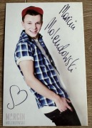 Marcin Molędowski- oryginalny autograf karta 10x15 cm