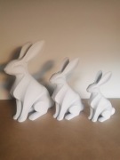 Zajączki wielkanocne zestaw biały