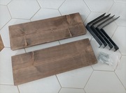 PÓŁKI ŚCIENNE 2 SZTUKI BRĄZOWE - Lamero