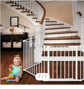 Bramka ochronna do kominka biała metalowa 360cm