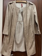 Włoski krótki płaszczyk beżowy skóra r L Imperial
