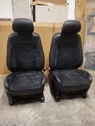 Fotele ford s max MK1 poliftowe skóra z alkantarą biała nić 