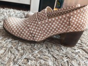 Buty na słupku skórzane zapato różowa szachownica rozmiar 39 skórzane