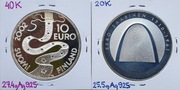 Finlandia 2 x 10 euro - 1,5 uncji czystego srebra