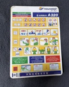 Safety Card / Karty Instrukcja Bezpieczeństwa NOUVELAIR Airbus A320