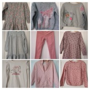 zestaw ubrań 122 dziewczynka  9 szt.