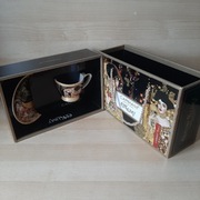 Filiżanka Carmani "Vanessa" espresso ze spodkiem Gustav Klimt "Pocałunek"