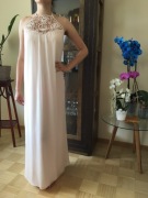 ZARA 36/S sukienka pudrowa maxi