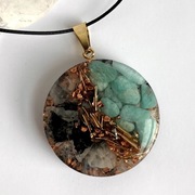 Orgonit osobisty z kamieniami naturalnymi - kamień księżycowy oraz amazonit