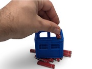 niebieski koszyk na baterie AAA organizer w kształcie skrzynki