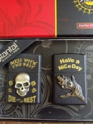 Zapalniczki benzynowe typu Zippo. zestaw 4 sztuk. 