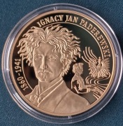 Moneta medal Ignacy Jan Paderewski Wielcy Polacy