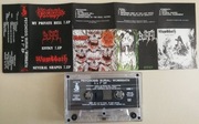 PSYCHOSIS / BURIAL/ WOMBBATH 3 x 7" RARE DEATH METAL 1993