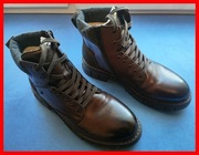 MĘSKIE BUTY ZIMOWE SKÓRZANE OCIEPLANE, TRZEWIKI RIEKER - 32205-25 - r. 41