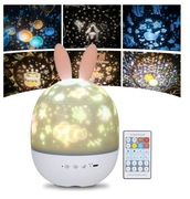 URAQT Projektor gwiaździstego nieba, obracany o 360°, lampka nocna LED